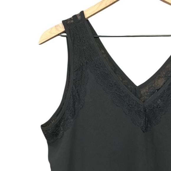 1. State Lace Inset  V-Neck Camisole Rich Black Size Medium NWT - Picture 7 of 12